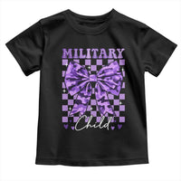 Military Child Coquette Bow Toddler T Shirt Purple Up Camo