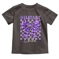Military Child Coquette Bow Toddler T Shirt Purple Up Camo