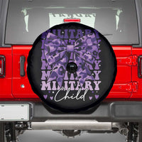 Military Child Coquette Bow Spare Tire Cover Purple Up Camo Kids Girls