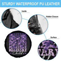 Military Child Coquette Bow Spare Tire Cover Purple Up Camo Kids Girls