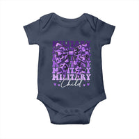 Military Child Coquette Bow Baby Onesie Purple Up Camo Kids Girls
