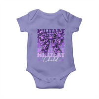Military Child Coquette Bow Baby Onesie Purple Up Camo Kids Girls