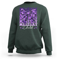 Military Child Coquette Bow Sweatshirt Purple Up Camo Kids Girls
