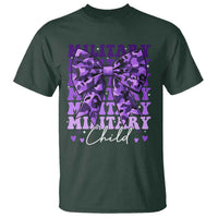 Military Child Coquette Bow T Shirt Purple Up Camo Kids Girls