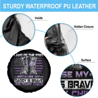 Purple Up For Military Kids Spare Tire Cover Military Child Month My Daddy Is Brave