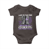 Purple Up For Military Kids Baby Onesie Military Child Month My Daddy Is Brave