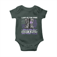 Purple Up For Military Kids Baby Onesie Military Child Month My Daddy Is Brave