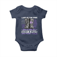 Purple Up For Military Kids Baby Onesie Military Child Month My Daddy Is Brave