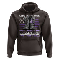 Purple Up For Military Kids Hoodie Military Child Month My Daddy Is Brave