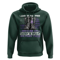 Purple Up For Military Kids Hoodie Military Child Month My Daddy Is Brave