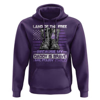 Purple Up For Military Kids Hoodie Military Child Month My Daddy Is Brave