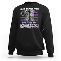 Purple Up For Military Kids Sweatshirt Military Child Month My Daddy Is Brave