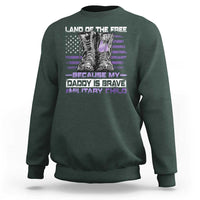 Purple Up For Military Kids Sweatshirt Military Child Month My Daddy Is Brave