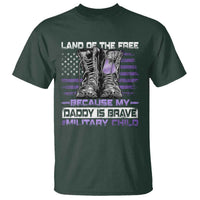 Purple Up For Military Kids T Shirt Military Child Month My Daddy Is Brave