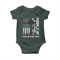Purple Up For Military Kids Baby Onesie Camo American Flag Military Child Month USA Camouflage