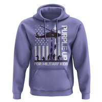 Purple Up For Military Kids Hoodie Camo American Flag Military Child Month USA Camouflage