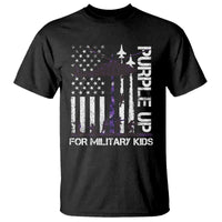 Purple Up For Military Kids T Shirt Camo American Flag Military Child Month USA Camouflage