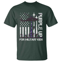 Purple Up For Military Kids T Shirt Camo American Flag Military Child Month USA Camouflage