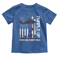 Purple Up For Military Kids Toddler T Shirt Camo American Flag Military Child Month USA Camouflage