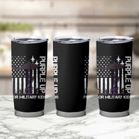 Purple Up For Military Kids Tumbler Cup Camo American Flag Military Child Month USA Camouflage