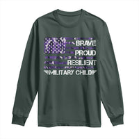 Military Kids Military Child Long Sleeve Shirt Camo American Flag USA Camouflage
