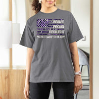 Military Kids Military Child T Shirt For Women Camo American Flag USA Camouflage