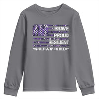 Military Kids Military Child Youth Sweatshirt Camo American Flag USA Camouflage
