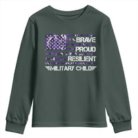 Military Kids Military Child Youth Sweatshirt Camo American Flag USA Camouflage