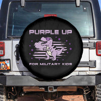 Purple Up For Military Kids Spare Tire Cover Military Child Month Army Dinosaur Dino