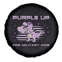 Purple Up For Military Kids Spare Tire Cover Military Child Month Army Dinosaur Dino