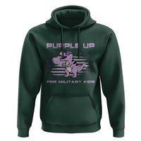 Purple Up For Military Kids Hoodie Military Child Month Army Dinosaur Dino