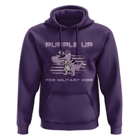 Purple Up For Military Kids Hoodie Military Child Month Army Dinosaur Dino