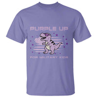 Purple Up For Military Kids T Shirt Military Child Month Army Dinosaur Dino