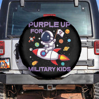 Purple Up For Military Kids Spare Tire Cover Military Child Month Astronaut Funny