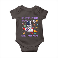 Purple Up For Military Kids Baby Onesie Military Child Month Astronaut Funny