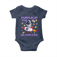 Purple Up For Military Kids Baby Onesie Military Child Month Astronaut Funny