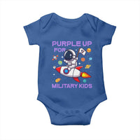 Purple Up For Military Kids Baby Onesie Military Child Month Astronaut Funny