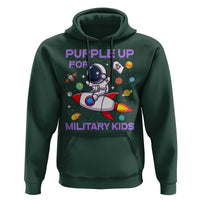 Purple Up For Military Kids Hoodie Military Child Month Astronaut Funny