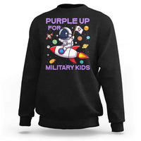 Purple Up For Military Kids Sweatshirt Military Child Month Astronaut Funny
