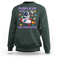 Purple Up For Military Kids Sweatshirt Military Child Month Astronaut Funny