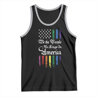 We The People No Kings In America Tank Top LGBTQ Rainbow USA Flag Gay Pride LGBT Ally