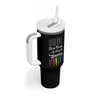 We The People No Kings In America Tumbler With Handle LGBTQ Rainbow USA Flag Gay Pride LGBT Ally