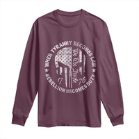 When Tyranny Becomes Law Rebellion Becomes Duty Long Sleeve Shirt We The People 1776 American Flag