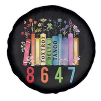 Retro 8647 Spare Tire Cover Foxtrots Delta Tangos Book Flower