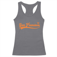 San Francisco Racerback Tank Top SF Varsity California Script Vintage Sports Jersey Style