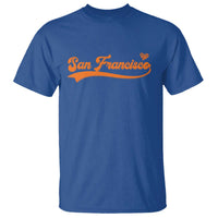 San Francisco T Shirt SF Varsity California Script Vintage Sports Jersey Style