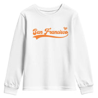 San Francisco Youth Sweatshirt SF Varsity California Script Vintage Sports Jersey Style