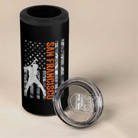 San Francisco 4 in 1 Can Cooler Tumbler SF Baseball Player American Flag USA Camo Patriotic