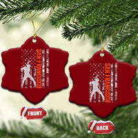 San Francisco Ceramic Ornament SF Baseball Player American Flag USA Camo Patriotic