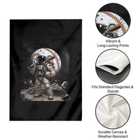 Astronaut Baseball Player Garden Flag Distressed Houston Clutch City Sports Fans